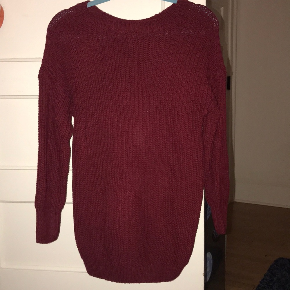 cute burgundy knit sweater, never worn